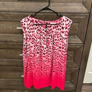 Calvin Klein Cheetah print and ombré sleeveless